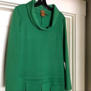 Ali Ro Green Cowl Neck Sheath Dress